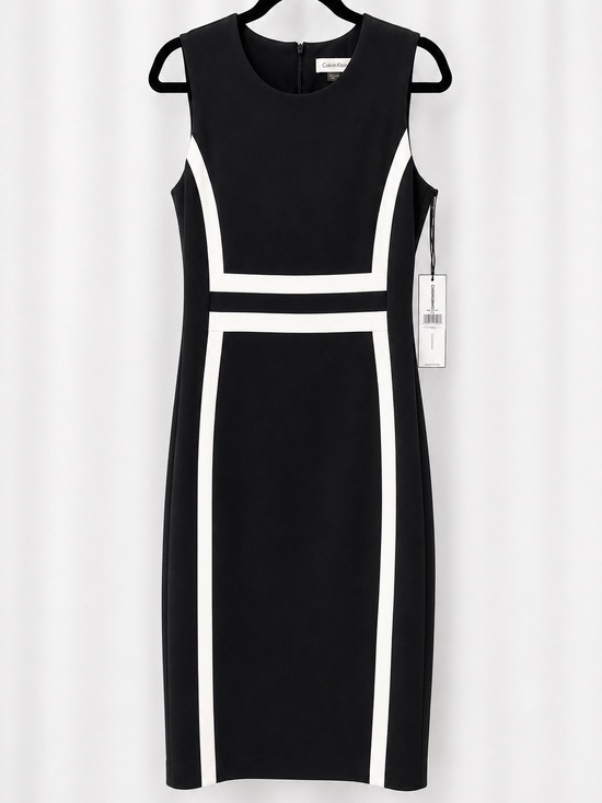 Calvin Klein Dresses & Skirts - Calvin Klein Black and White Panel Sheath Dress